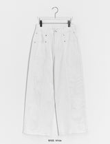 ホリック サイドカット ワイド コットン パンツ