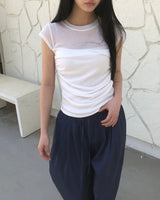 Bonir Side Shirring Short-Sleeve T-Shirt