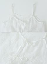 [SHOPPERMADE] フラワーシースルー 2WAY ノースリーブブラウス