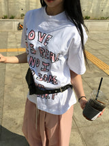 クレヨンキッシュレタリング半袖Tシャツ (2c)