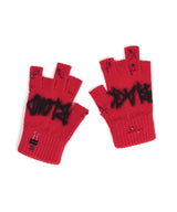 BBD Graffiti Logo Ripped Hand Warmer Gloves (Red)