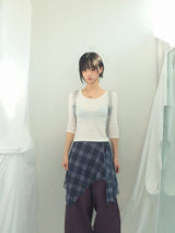 Misty Checkered Layered Skirt