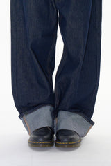 Non fade roll-up denim pants