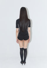 Lye Lye スポーツジャージTシャツ - ブラック
