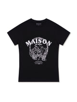 Women's フルーツスパンデックスシングルジャージ半袖Tシャツ BlackWhite (FCD2TS512W)
