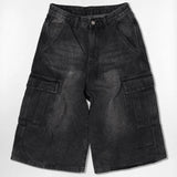 Usual Washing Bermuda Cargo Denim Pants - 5COLOR