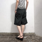 LACE-UP CARGO CUFF SHORTS