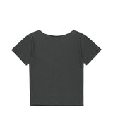 PIGMENT GROOVY ONE SHOULDER TEE_CHARCOAL