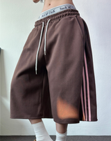 SIDE PINTUCK TRACK BALLOON BERMUDA PANTS ❤🤎🖤🩶🩷6COLOR