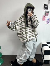 FLEECE❤TRACK LINE 3 LINE LONG PANTS ❤🖤🤍💙🩶5COLOR
