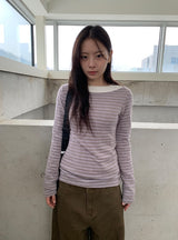 コピットボーダーニット長袖Tシャツ
