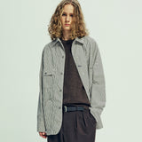 xau hickory chore jacket ivory stripe