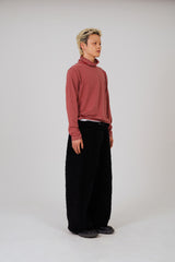 カラーポップタートルネックTシャツ - レッド