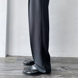 フルイドドレープストレートプードルパンツ