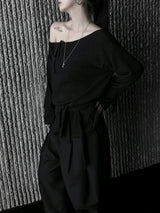 chic loose belted strap knit (3color)