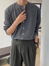 ラウンドボタンカーディガン