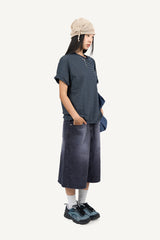 Striped pocket short-sleeve T-shirt
