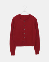 Kevil Round Button Long Sleeve Knit & Sleeveless Cardigan Set