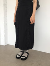 Border frill pencil skirt (2color)