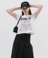 コルセットプリントTシャツ_ホワイト