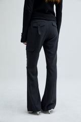 STRIPE BOOTS CUT PANTS