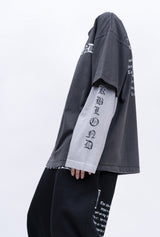 BBD クラッシュドフェイスピグメントTシャツ (Charcoal)