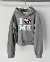 leopard print eye love oversized fit hoodie