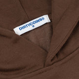 DirtyCoins ダブルトラブルオーバーサイズフーディー ブラウン