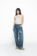 25SS BASIC LOGO WOMAN SLEEVELESS DARK BEIGE