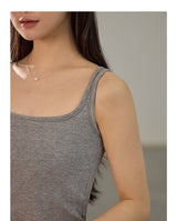 [1+1BOGO] Layered Double Strap Tank Top with Built-in Cups