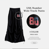 Oz American flag No. 80 ping-pong string line wide pants