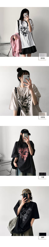 ラークルハート半袖Tシャツ