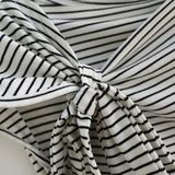 Noel Asym Stripe Ribbon Top