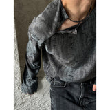 [UNISEX] Grunge dyeing snap sleeves (2color)