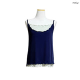 (2color) Wave Layered Ribbed Sleeveless Top