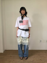 Lace Ribbon Layered Skirt (1color)