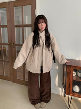 Wend Wool Bokashi Pastel Loose Fit Round Knit