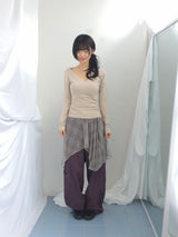 Misty Checkered Layered Skirt
