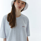 スナップロゴTシャツ メランジグレー