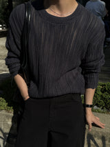 Mog bokashi summer round knitwear