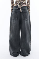 YEEL SIDE CUBIC DENIM PANTS GREY