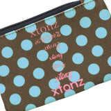 XTA087 Dot Keyring Card Wallet (BROWN/BLUE)