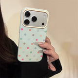Dopamine Color Polka Dot Soft iPhone Case (iPhone 13–17 Series)