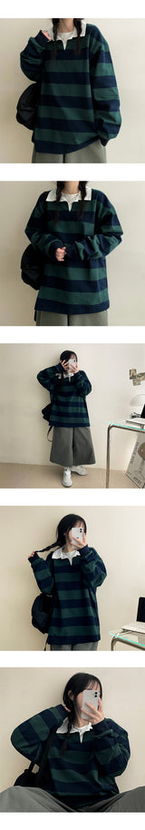 Pennon Boxy Danjara Collar Sweatshirt