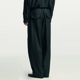 ベルトピンワイドスラックス black