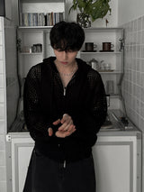 ASCLO パンチングウォーターフードジップアップ (3color)