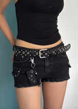 LOW STUD CARGO MINI SHORTS