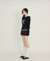 Kibet Heart Vintage Printed Long Sleeve T-Shirt