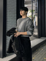 Tei velvet wide denim pants