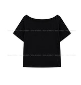 Nity Horse Printed One-Shoulder Short Sleeve